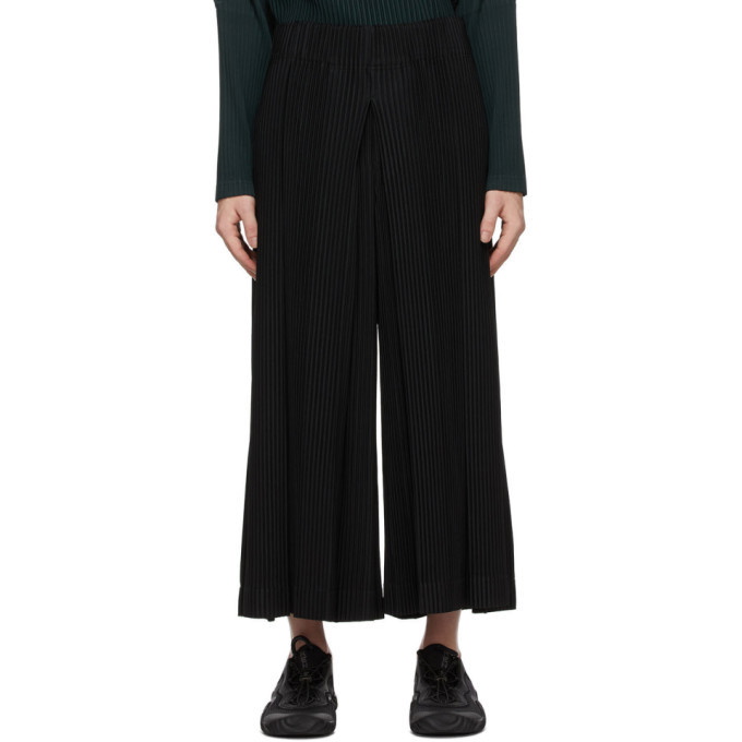 Photo: Homme Plisse Issey Miyake Black Pleats Bottoms 3 Wide Trousers