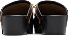 Saint Laurent Black Leather Toff Loafers