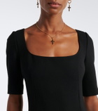 Dolce&Gabbana Virgin wool crêpe midi dress