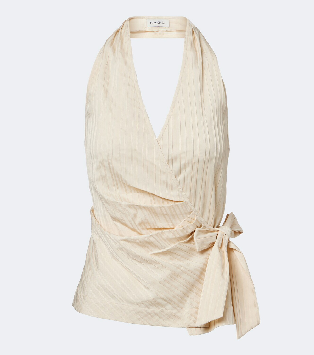 Simkhai Bria striped halterneck top