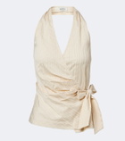 Simkhai Bria striped halterneck top