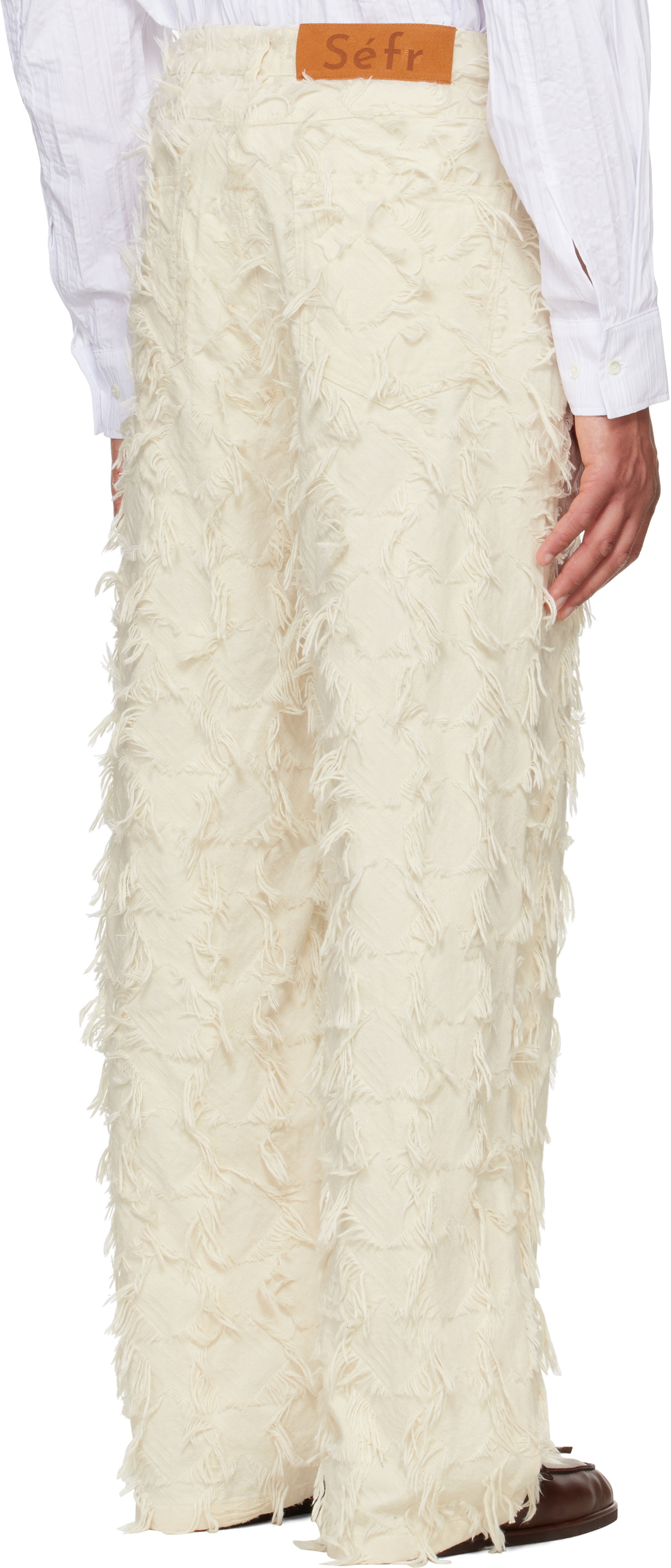 パンツ Sefr Off-White Richie Trousers Séfr White Nikos Jeans Séfr