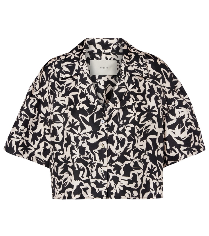 Photo: Asceno Lincoln printed cropped silk twill shirt