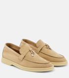 Loro Piana Summer Charms Walk suede loafers