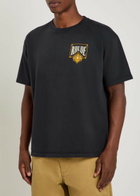 Rhude Playing Card Printed Cotton T-shirt Black