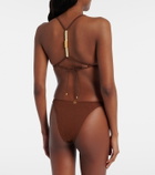 ViX Paula Hermanny Harper beaded triangle bikini top