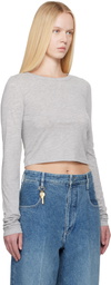 ÉTERNE Gray Long Sleeve Baby T-shirt