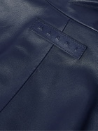 Marni - Striped Leather Jacket - Blue