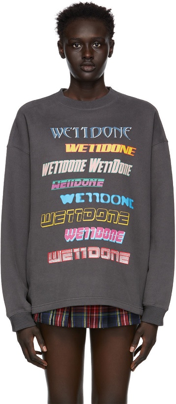 Photo: We11done Front Logo Fleece Sweatshirt