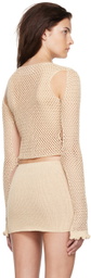 nastyamasha SSENSE Exclusive Beige Crocheted Sweater