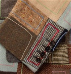 BODE - Embroidered Patchwork Wool Blazer - Brown