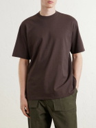 A.PRESSE - Heavy Weight Cotton-Jersey T-Shirt - Brown