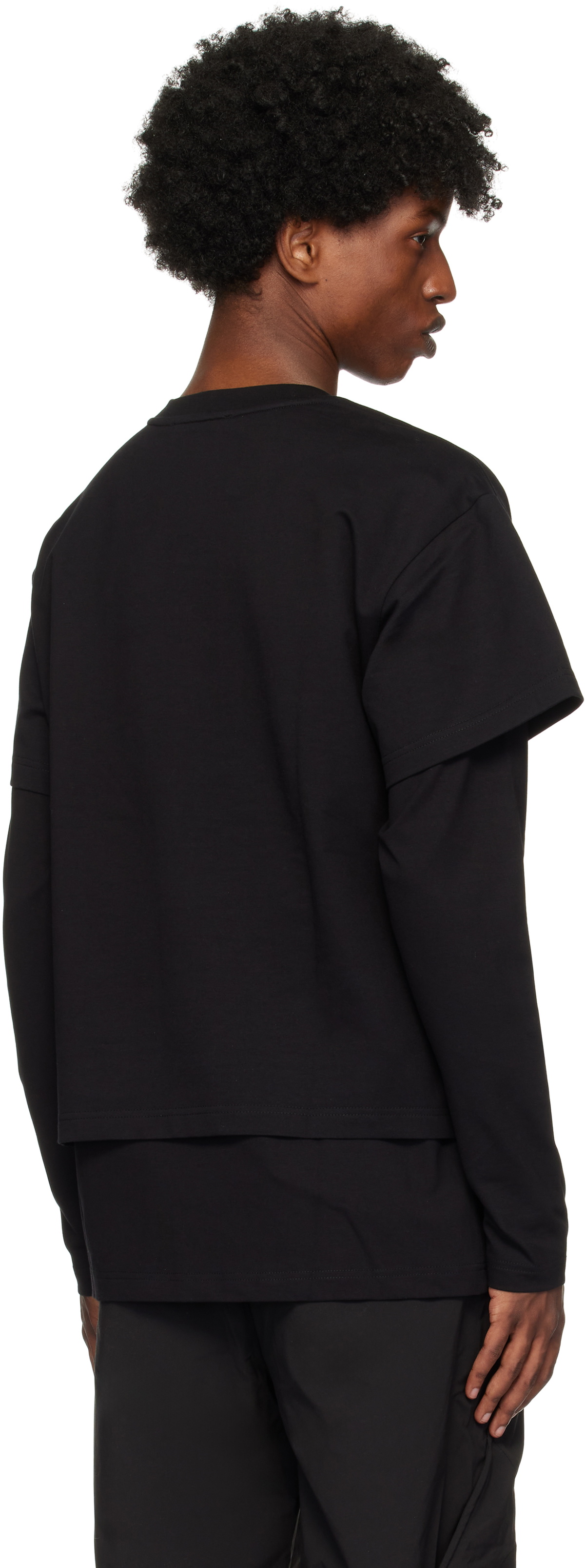 HELIOT EMIL Back Layered Crewneck T-shirt
