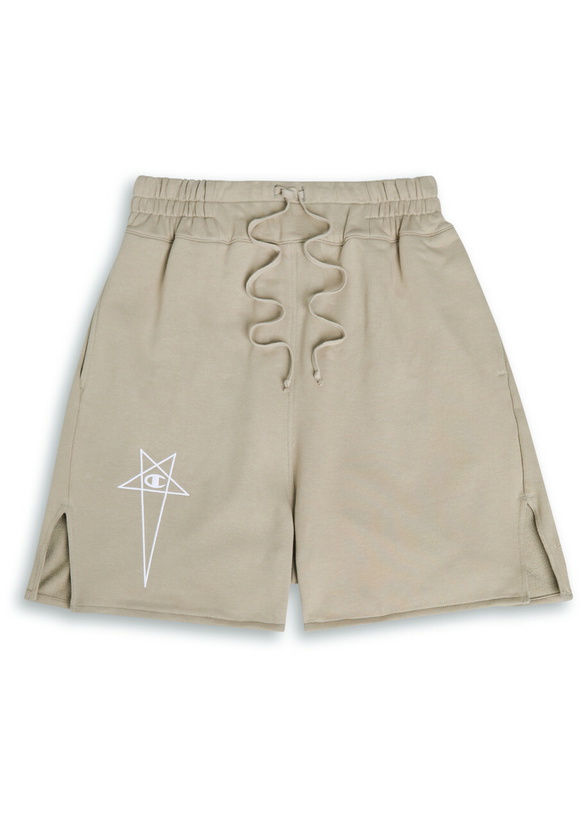 Photo: Rick Owens X Champion Logo-embroidered Cotton Shorts Beige