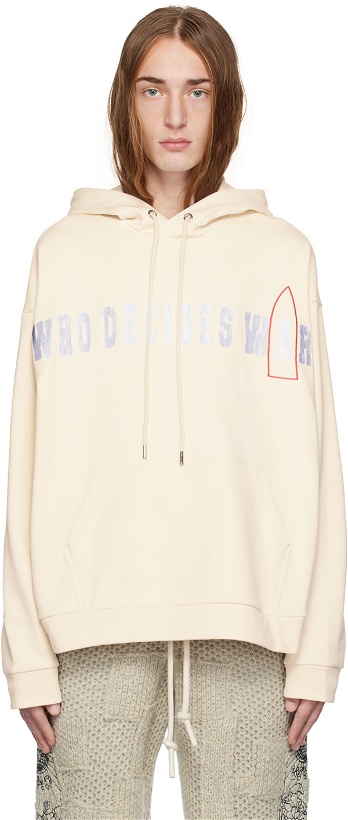 Photo: Who Decides War Off-White Embroidered Hoodie