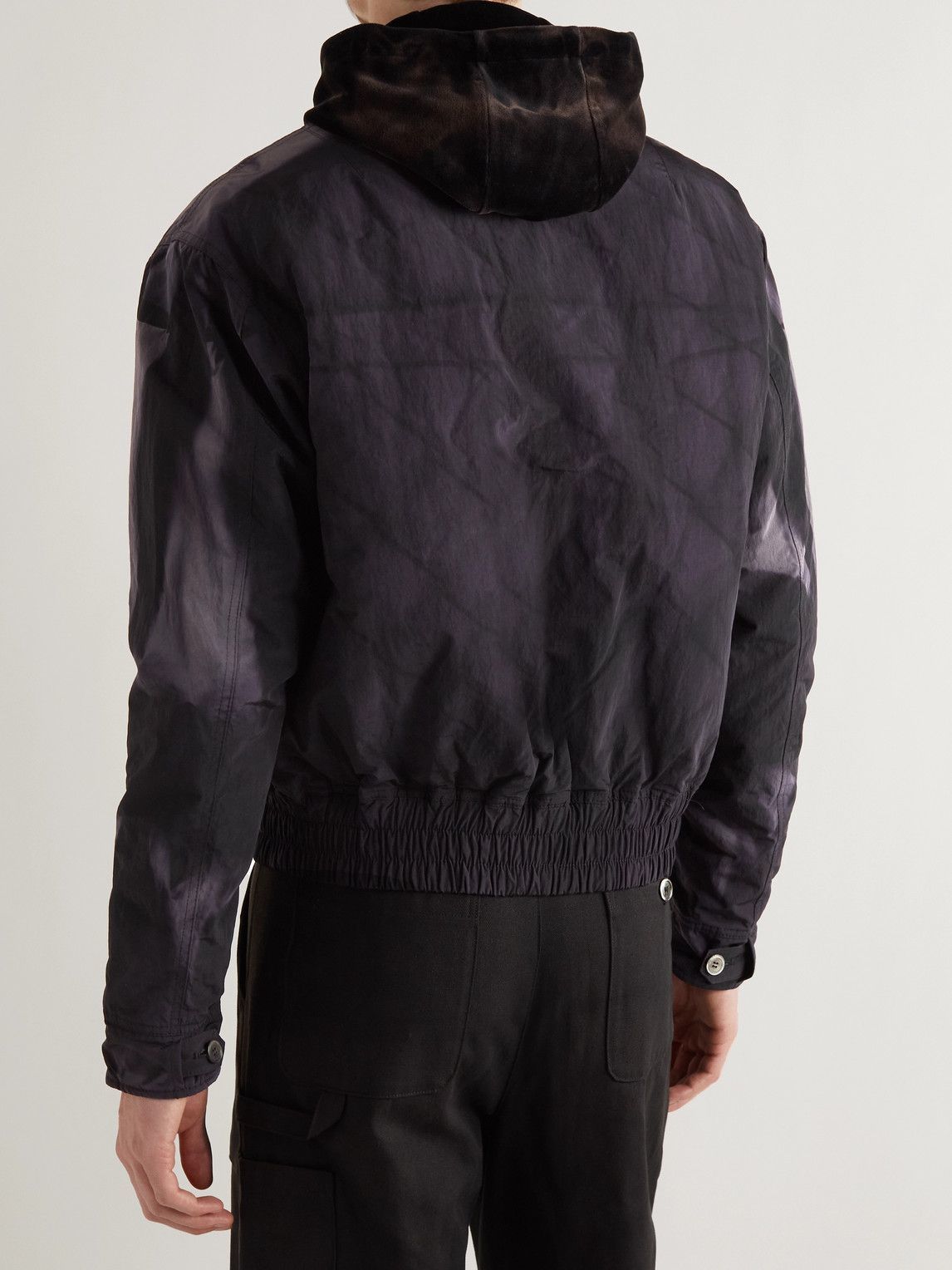 JiyongKim - Sun-Faded Shell Bomber Jacket - Black