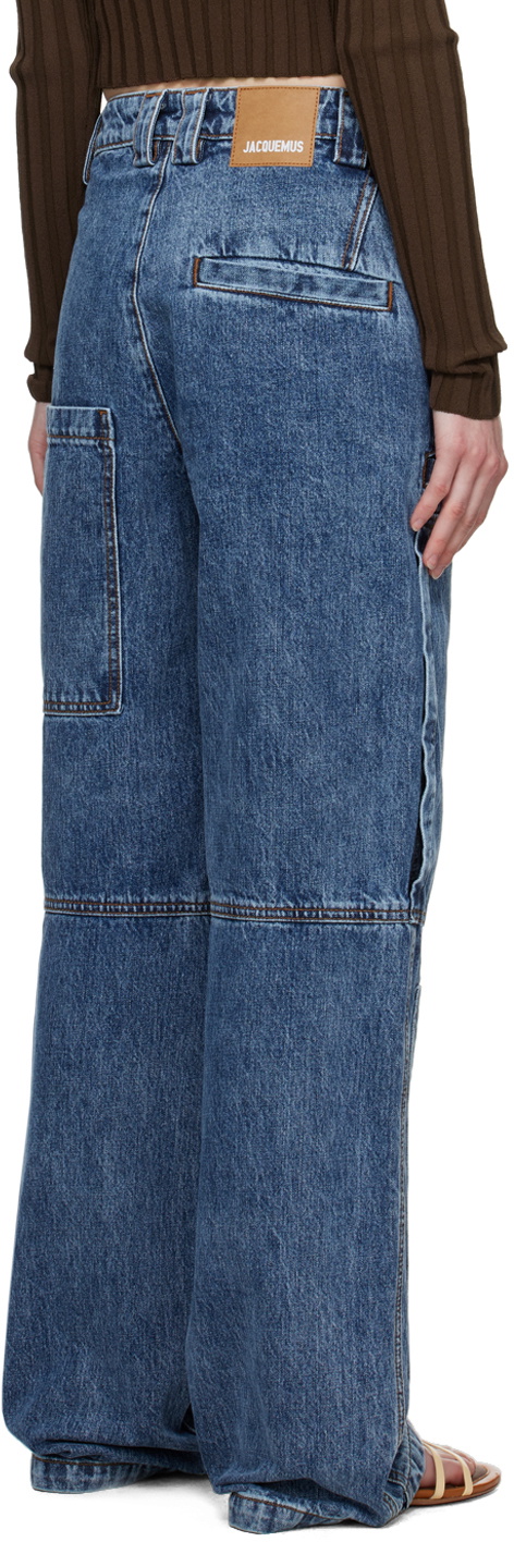 Jacquemus Blue Le Raphia 'Le De Nimes Cargo' Jeans Jacquemus