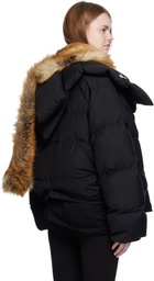Ottolinger Black Deconstructed Double Zip Down Jacket