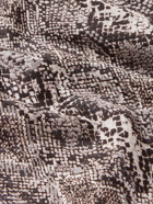 Needles - Camp-Collar Snake-Print Cotton Shirt - Brown