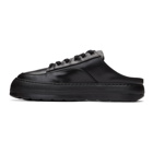 Sunnei Black Leather Dreamy Slip-On Sneakers