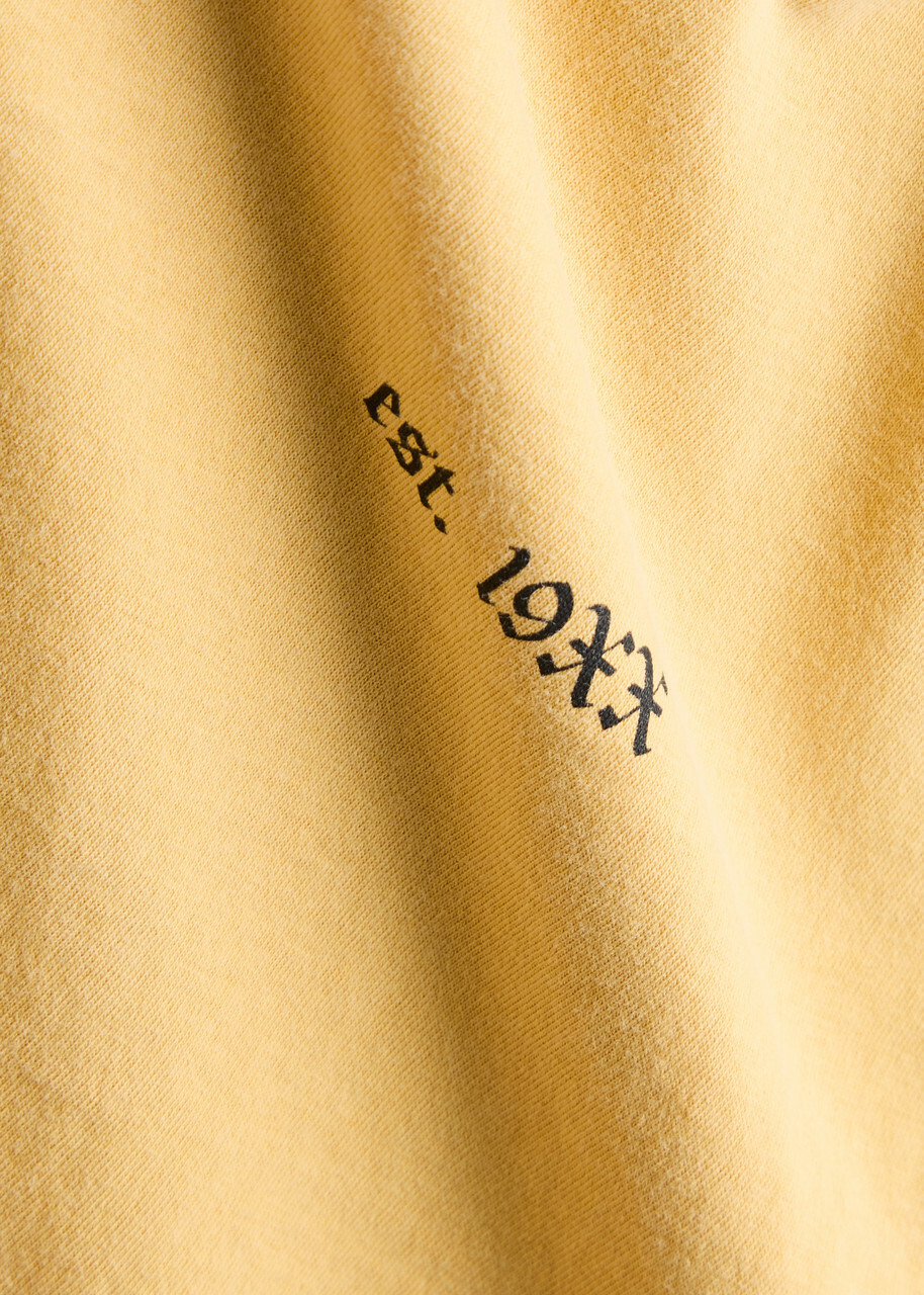 Second Layer Printed Cotton T-shirt Yellow
