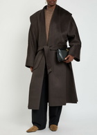 Tove Fenn Belted Wool-blend Coat Brown