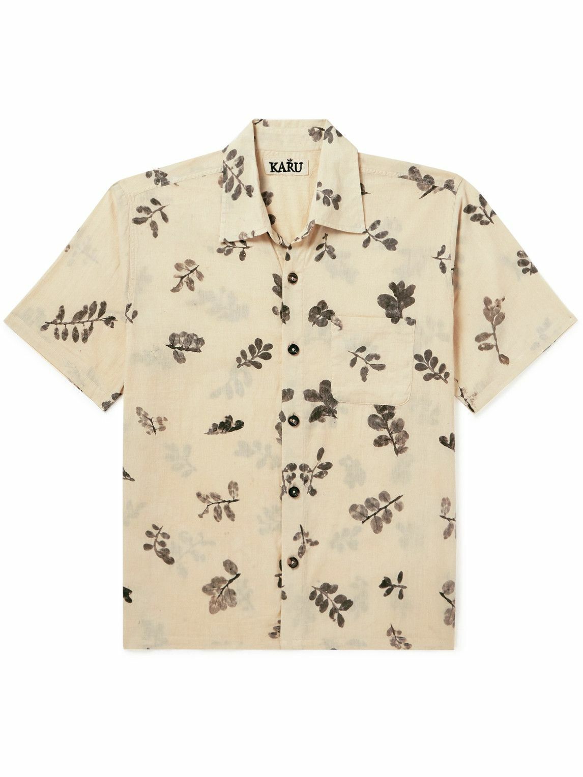 Karu Research - Printed Cotton Shirt - Neutrals Karu Research