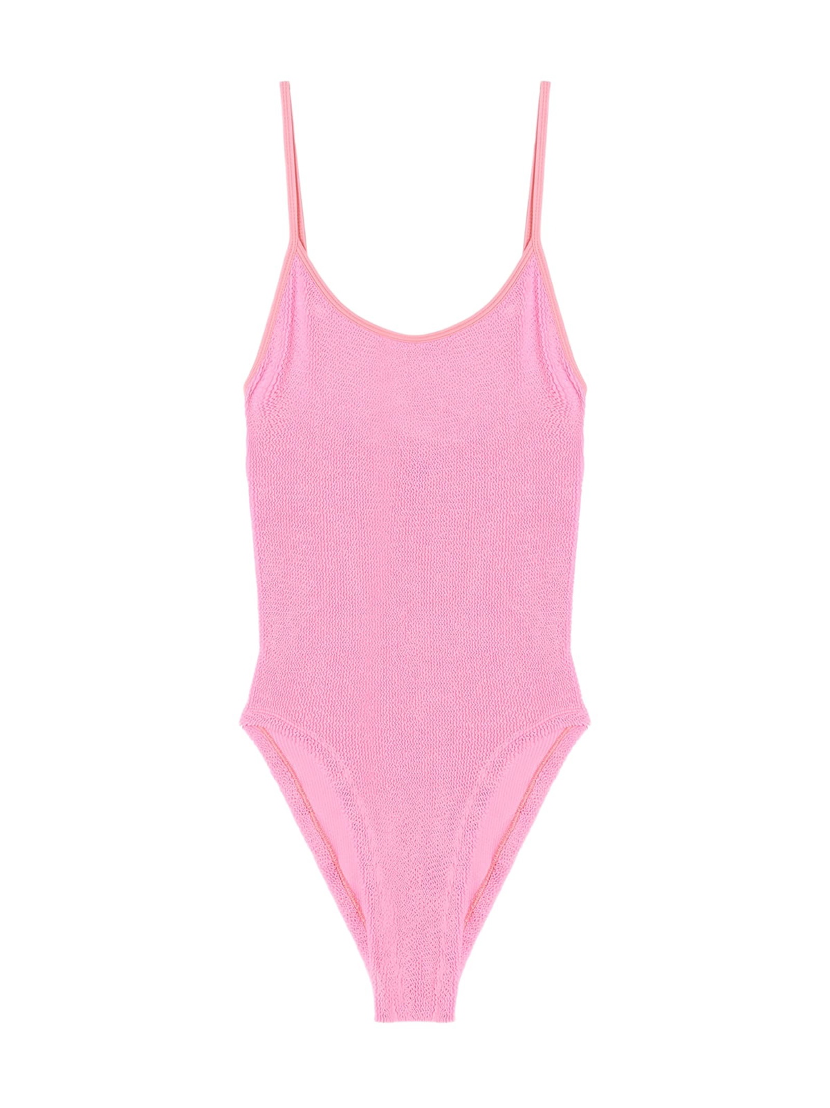Hunza G DOMINOSWIMBLUSH 関税送料込 HUNZA G Domino embellished metallic seersucker swimsuit