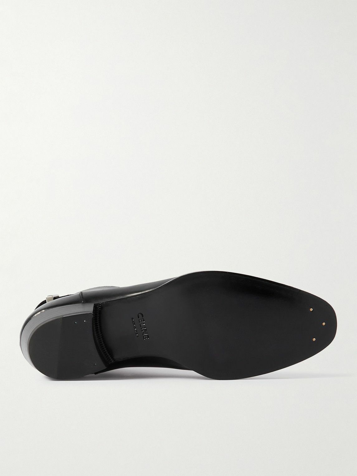 CELINE - Drugstore Buckled Leather Ankle Boots - Black