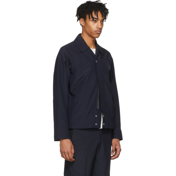 Mackintosh 0002 Navy Zip and Button Jacket Mackintosh