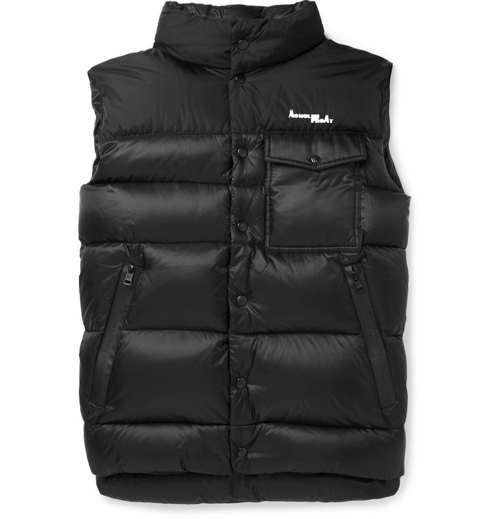 Photo: Moncler Genius - 7 Moncler Fragment Abene Quilted Printed Shell Down Gilet - Men - Black