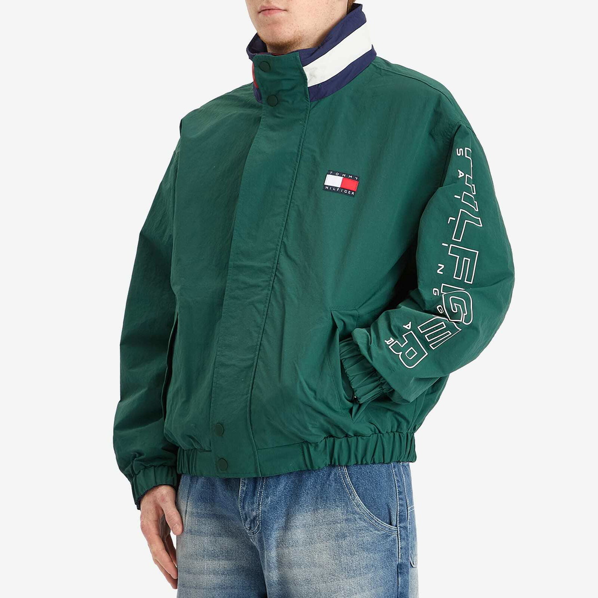 Tommy Jeans Men's Gi Sailing Reversible Jacket in Green