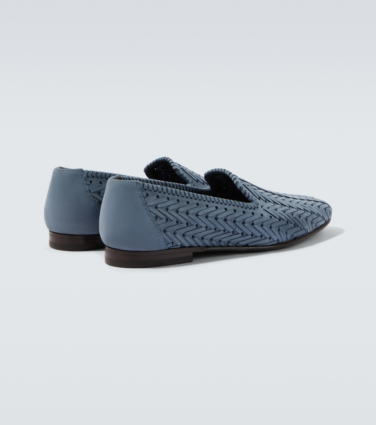 Manolo Blahnik Mario woven leather loafers
