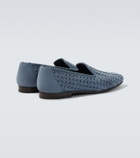 Manolo Blahnik Mario woven leather loafers