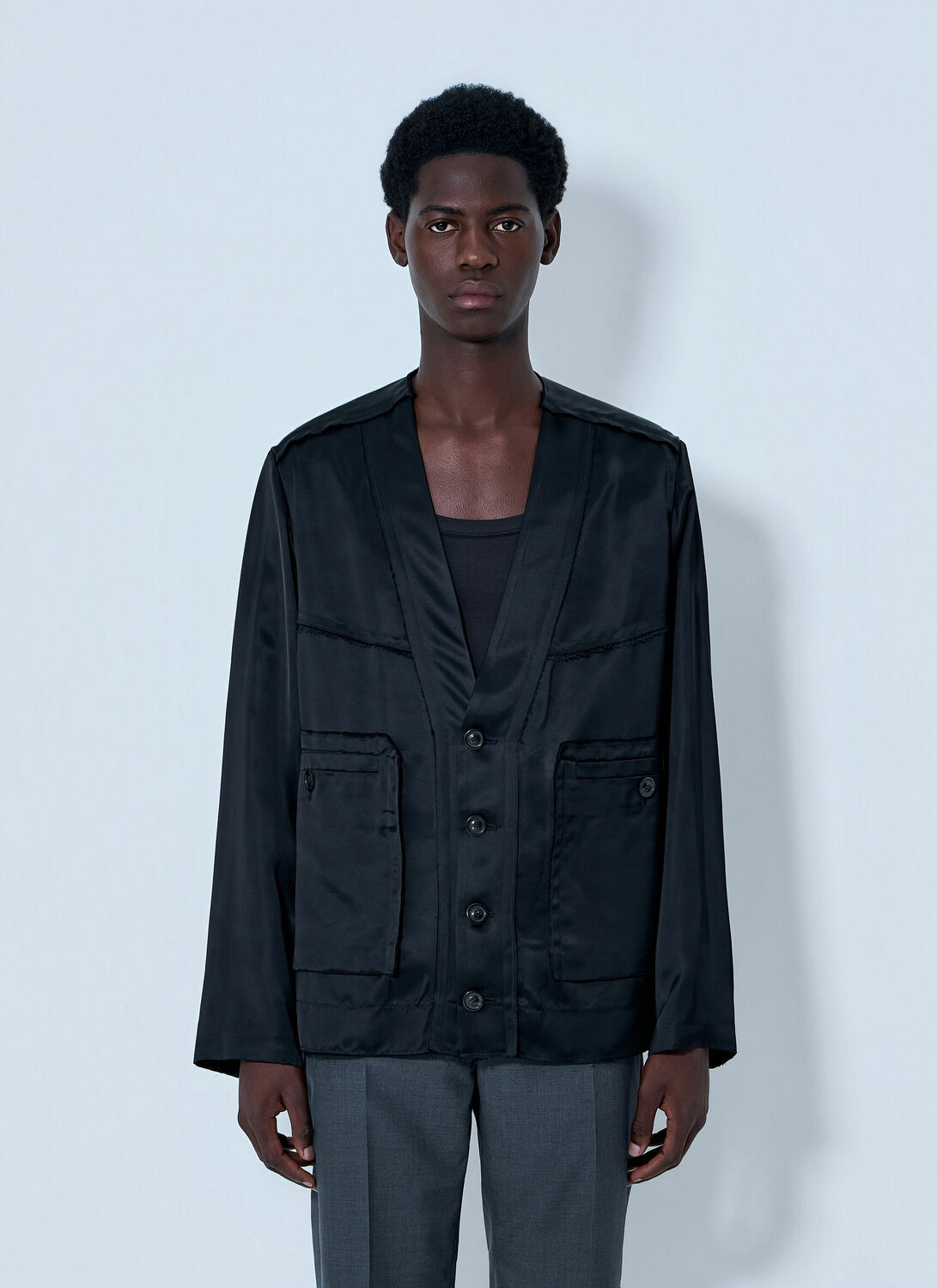 Maison Margiela Buttoned Jacket with Patch Pockets