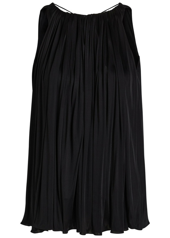 Photo: Loewe Halter Ruched Satin top Black