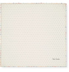 Paul Smith - Pin-Dot Cotton and Silk-Blend Pocket Square - White