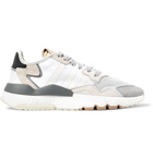 adidas Originals - Nite Jogger Suede and Rubber-Trimmed Mesh and Ripstop Sneakers - White