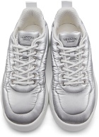 Valentino Garavani Silver Padded Nylon Gumboy Sneakers