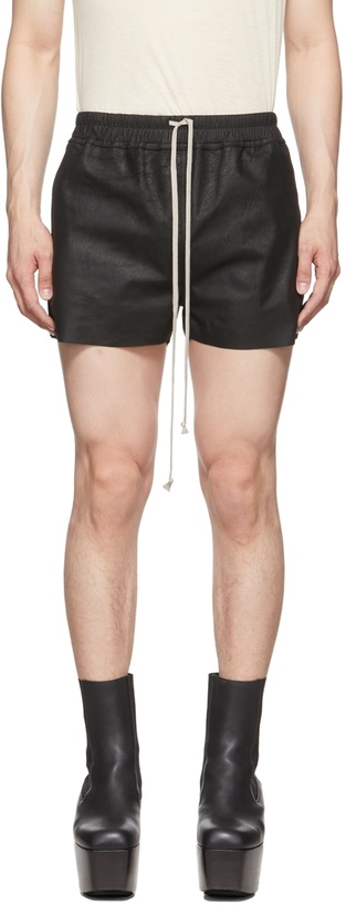 Photo: Rick Owens Black Lambskin Shorts