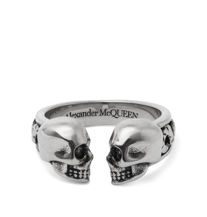 Photo: ALEXANDER MCQUEEN - Skull Silver-Tone Ring - Silver