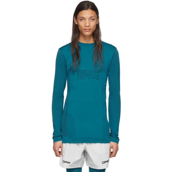 Photo: Off-White Blue Seamless Running Top