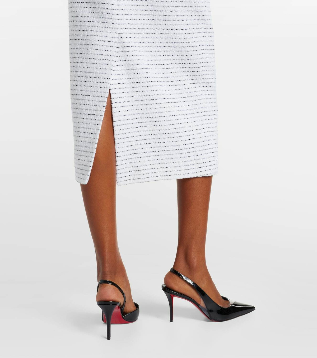 Alessandra Rich Sequined tweed midi skirt