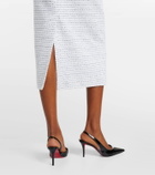 Alessandra Rich Sequined tweed midi skirt