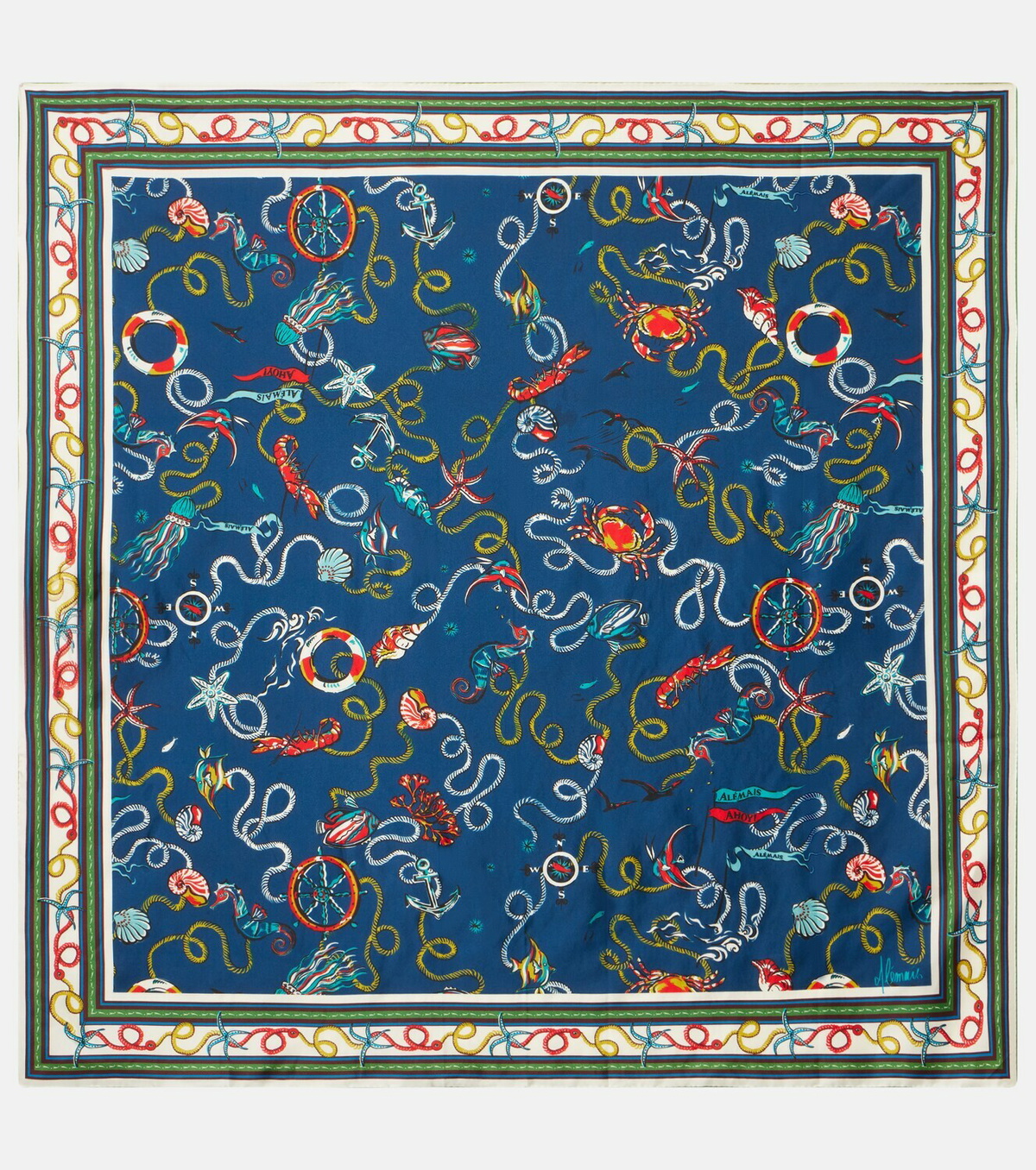 Alémais Printed silk twill scarf