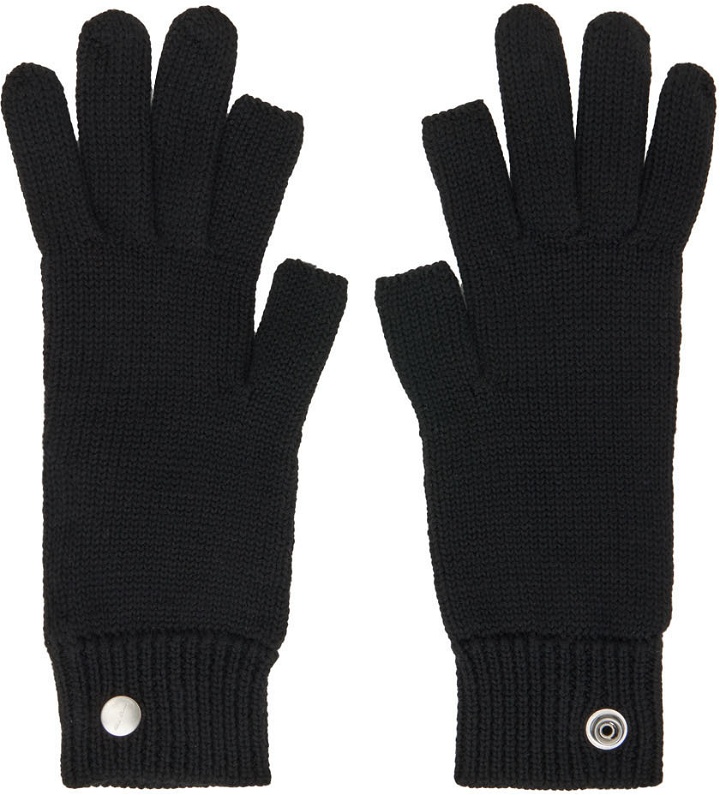 Photo: Rick Owens Black Wool Touchscreen Gloves