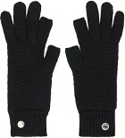 Rick Owens Black Wool Touchscreen Gloves