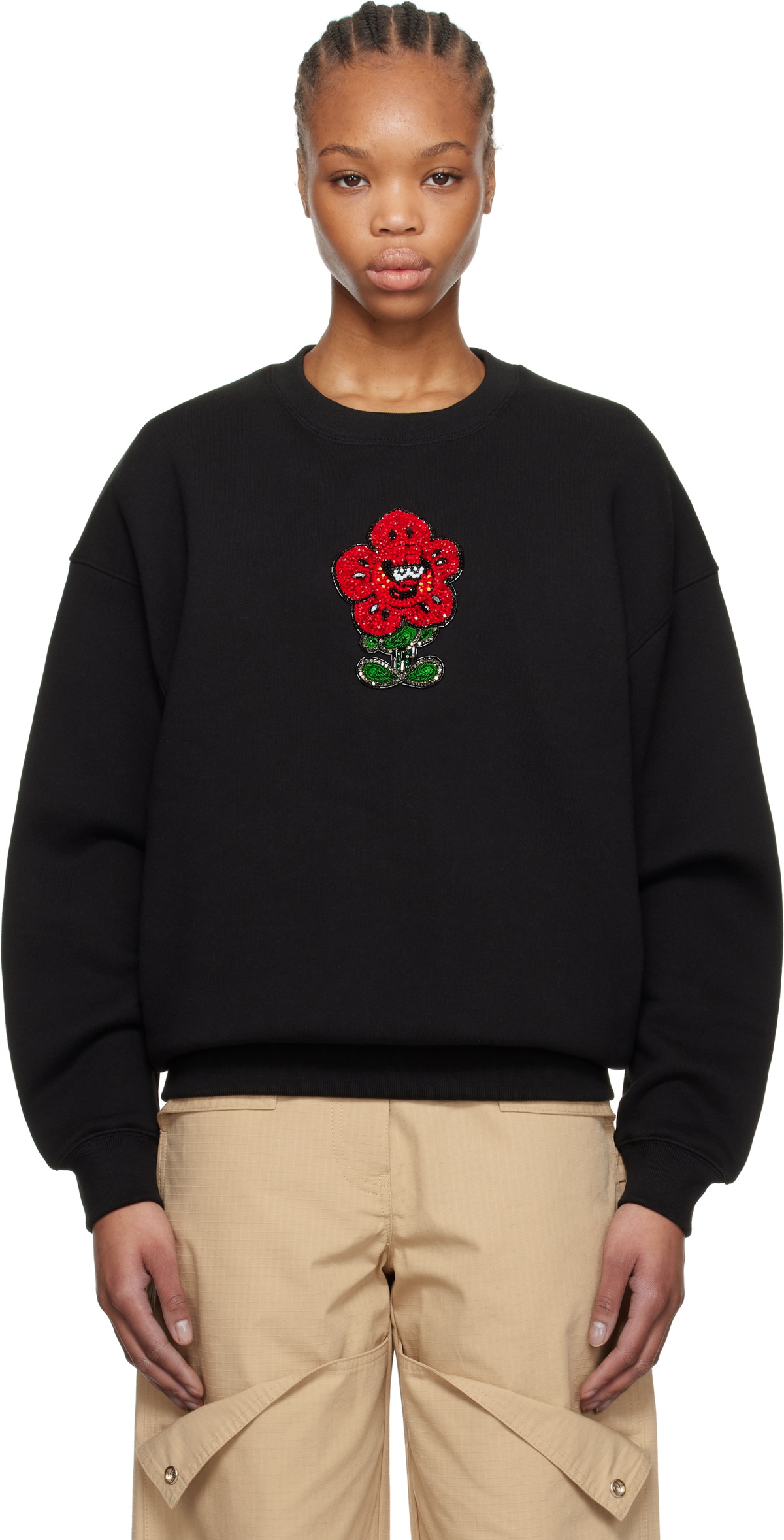 Kenzo Black Kenzo Paris VERDY Edition Embroidered Oversized Sweatshirt