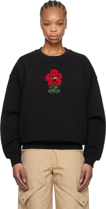 Photo: Kenzo Black Kenzo Paris VERDY Edition Embroidered Oversized Sweatshirt
