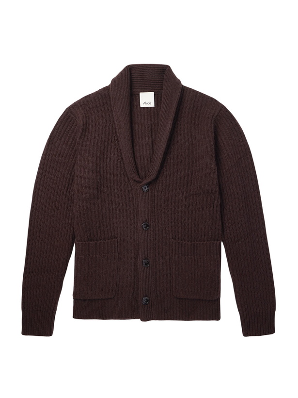 Photo: Allude - Shawl-Collar Wool and Cashmere-Blend Cardigan - Brown